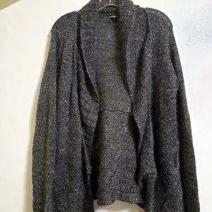 Express Mohair Blend Charcoal Grey Silver Cardigan